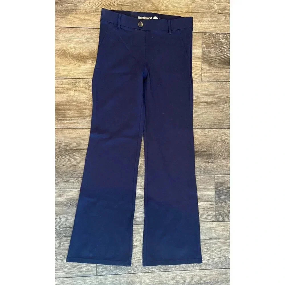 Betabrand Pants Classic Yoga Dress Pants Navy Blue Extra Small Petite XS